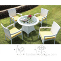 4pcs chairs Outdoor Rattan Garden white wicker furniture TCD1004